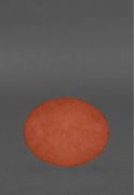 Фото Круглий килимок для мишки з натуральної шкіри світло-коричневий краст (BN-MP1-k)