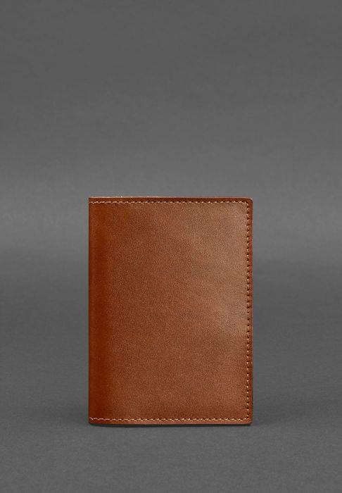 Кожаная обложка для паспорта и военного билета 1.2 светло-коричневая