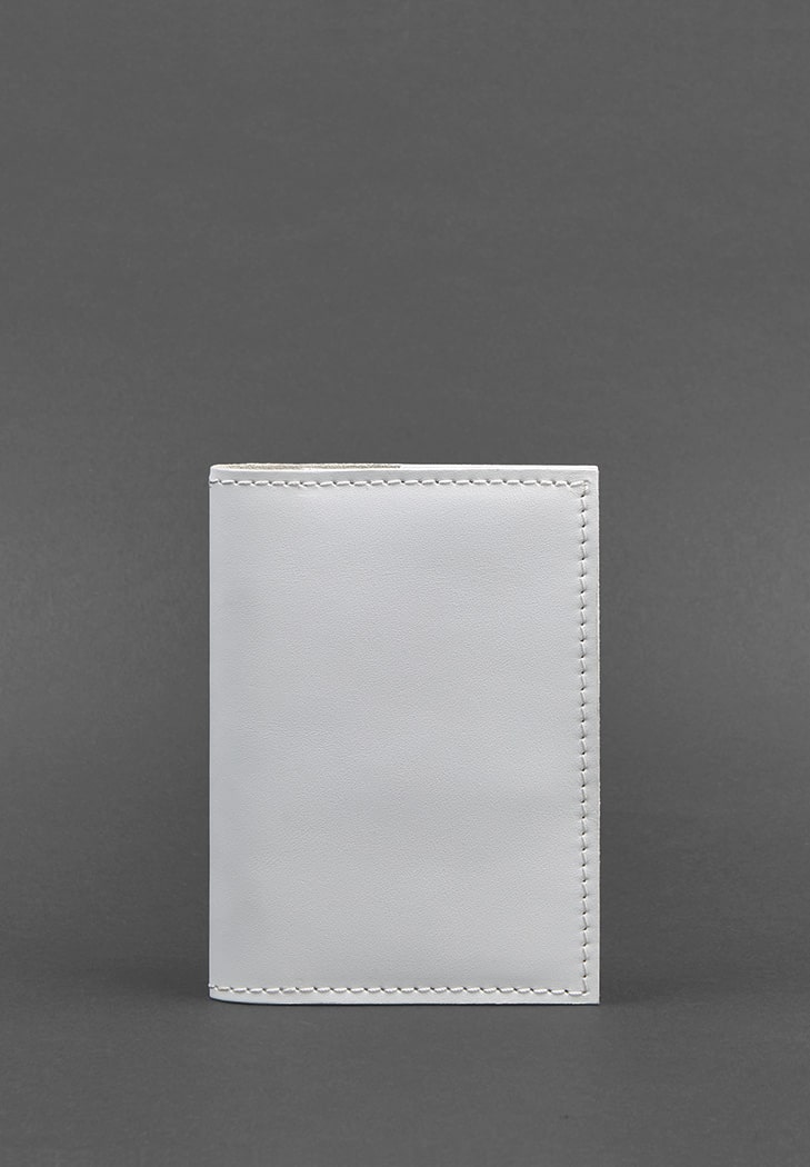 Фото Кожаная обложка для паспорта и военного билета 1.2 белая BlankNote (BN-OP-1-2-light) 