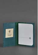 Фото Кожаная обложка для паспорта и военного билета 1.2 зеленая