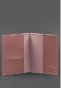 Фото Кожаная обложка для паспорта и военного билета 1.2 розовая (BN-OP-1-2-pink-peach)
