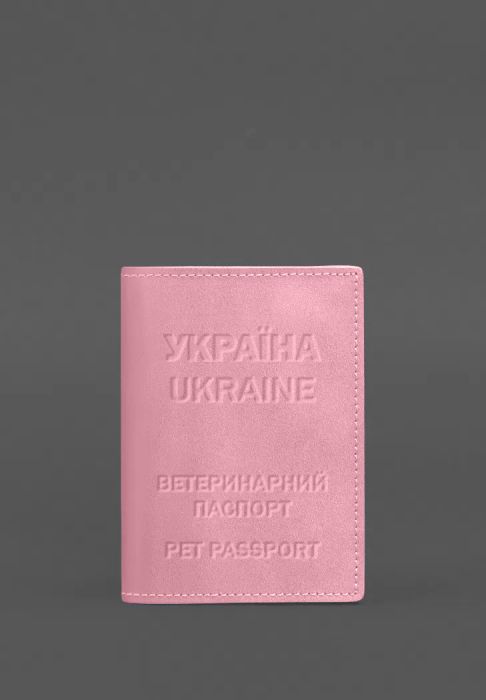 Фото Кожаная обложка на ветеринарный паспорт 2.0 светло-коричневая