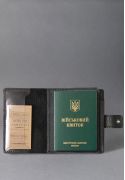 Обложка для военного билета и удостоверения УБД черная краст - Фото 4 