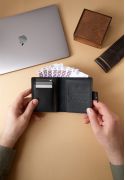 Обложка-портмоне для удостоверения офицера и УБД черная краст - Фото 8 