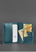 Фото Кожаная обложка для паспорта 4.0 зеленая