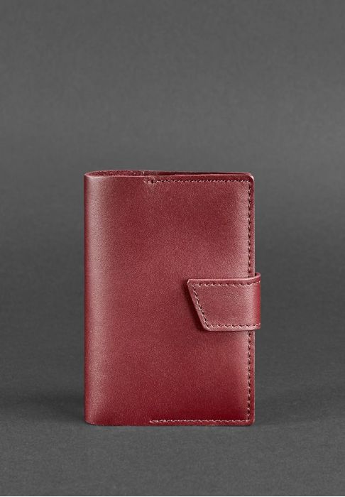 Шкіряна обкладинка для паспорта 4.0 бордова