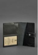 Фото Кожаная обложка для паспорта 5.0 (с окошком) черная