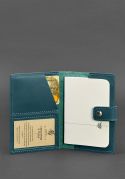 Фото Шкіряна обкладинка для паспорта 5.0 (з віконцем) зелена