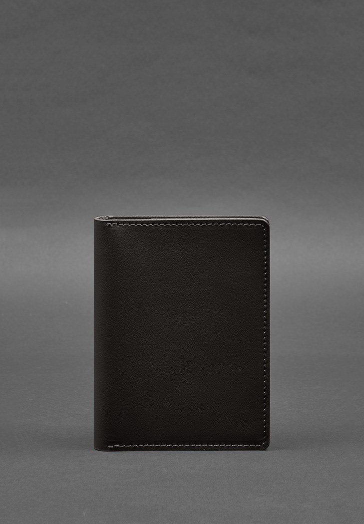 Фото Кожаная обложка-органайзер для документов 6.1 темно-коричневый краст (BN-OP-6-1-choko)