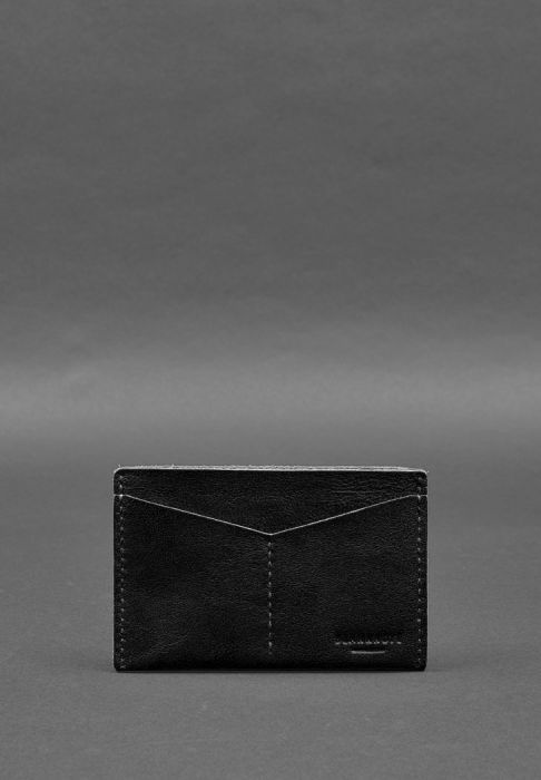 Кожаная обложка-органайзер для документов 6.2 черный краст