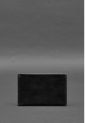 Фото Шкіряна обкладинка-органайзер для документів 6.2 чорний краст (BN-OP-6-2-g)