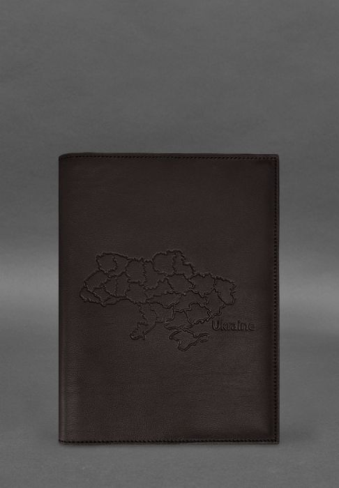 Фото Кожаная обложка для блокнота 6.0 (софт-бук) темно-коричневая