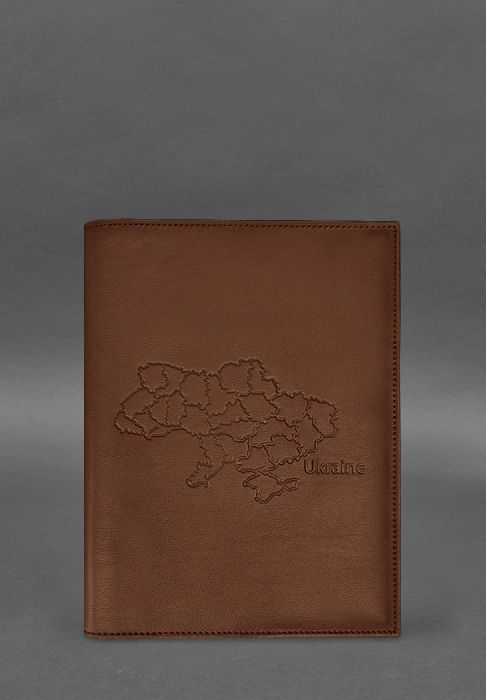 Фото Кожаная обложка для блокнота 6.0 (софт-бук) темно-коричневая