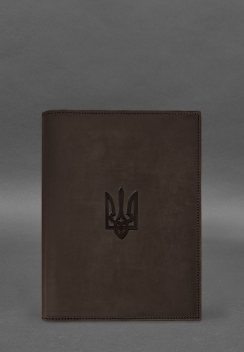 Фото Кожаная обложка для блокнота 6.0 (софт-бук) темно-коричневая