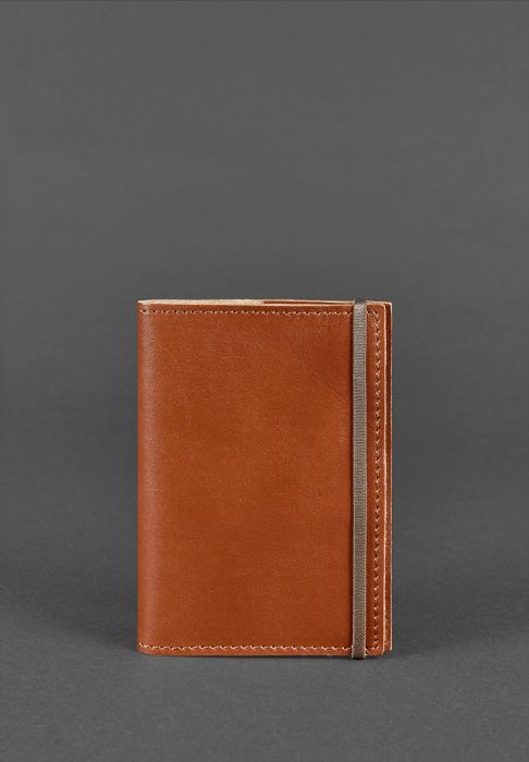 Кожаная обложка для паспорта 1.0 светло-коричневая