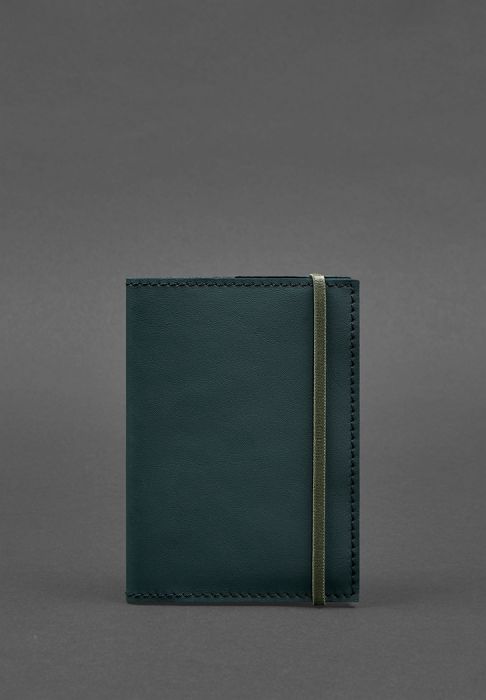 Кожаная обложка для паспорта 1.0 зеленая