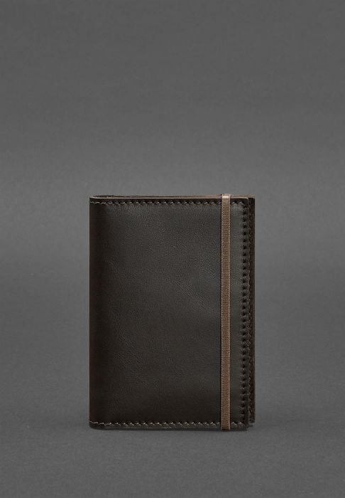 Кожаная обложка для паспорта 2.0 темно-коричневая