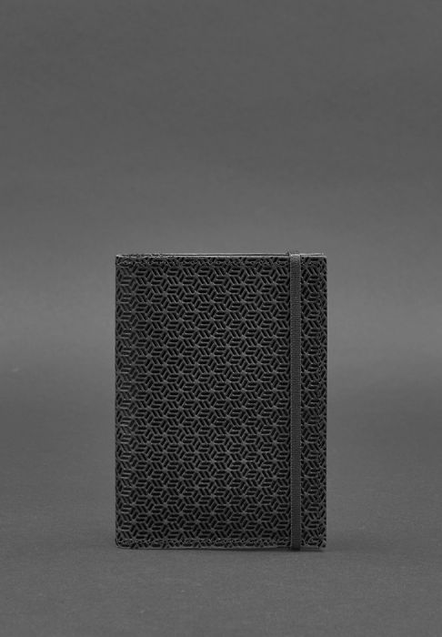 Кожаная обложка для паспорта 2.0 Карбон черная