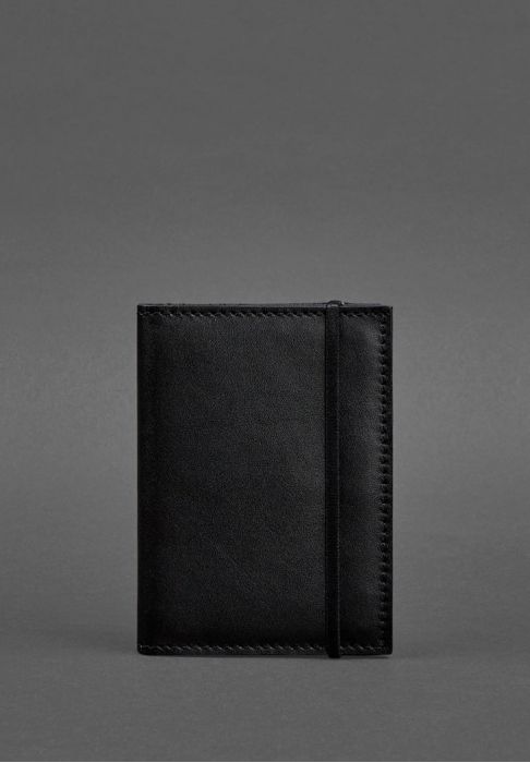 Фото Кожаная обложка для паспорта 2.0 черная