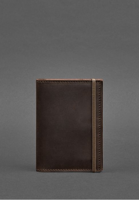 Кожаная обложка для паспорта 2.0 темно-коричневый Crazy Horse