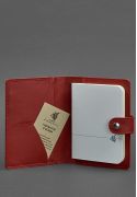 Фото Кожаная обложка для паспорта 3.0 красная BlankNote (BN-OP-3-red) 