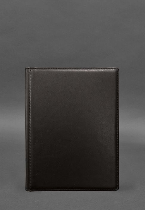 Кожаная папка для документов на подпись темно-коричневая