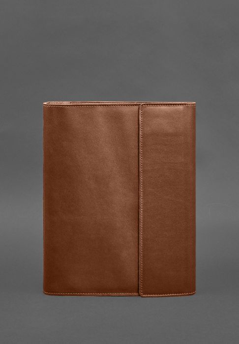 Фото Кожаная папка для документов "Семейная" А4 на сегрегаторе с файлами светло-коричневая (BN-DC-4-1-k)