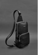 Фото Шкіряний чоловічий рюкзак (сумка-слінг) на одне плече Брутал Blackwood чорний (BN-BAG-48-bw)