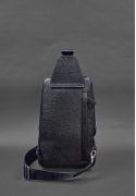 Фото Шкіряний чоловічий рюкзак (сумка-слінг) на одне плече Брутал Blackwood синій (BN-BAG-48-bw-navy)