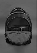 Фото Кожаный рюкзак черный краст (BN-BAG-49-g)
