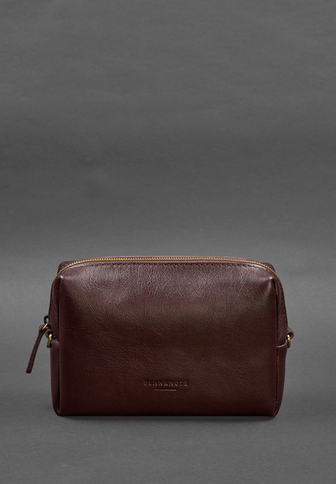 Кожаная косметичка-несессер 3.0 Бордовый Краст