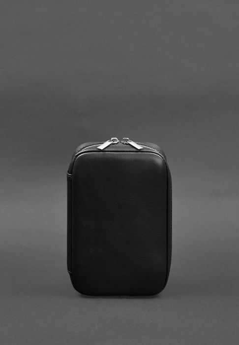 Фото Шкіряна косметичка-несесер 7.0 чорний краст (BN-CB-7-g)