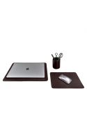 Фото Набор для рабочего стола из натуральной кожи 1.0 темно-коричневый краст (BN-set-1-choko)