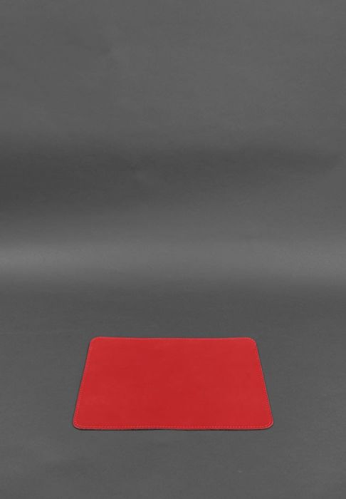 Фото Килимок для мишки з натуральної шкіри 1.0 червоний краст (BN-MP-red)