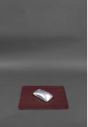 Фото Набор для рабочего стола из натуральной кожи 1.0 бордовый краст (BN-set-1-vin)
