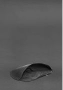 Фото Кожаный чехол для очков с клапаном на резинке Черный Crazy Horse (BN-GC-24-1-g-kr)