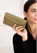 Фото Кожаный кошелек Smart Wallet оливковый краст (TW-Smart-olive)