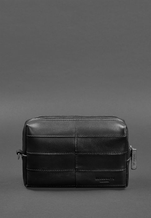 Шкіряна косметичка-несесер 3.1 чорний краст (BN-CB-3-1-g) - фото