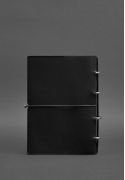 Кожаный блокнот А4 на кольцах (софт-бук) 9.0 в мягкой обложке черный краст (BN-SB-9-A4-soft-g) фото