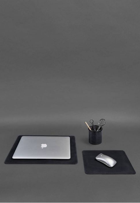 Настольный набор из натуральной кожи 1.0 синий Crazy Horse