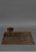 Кожаный настольный набор для руководителя 1.0 темно-коричневый Crazy Horse (BN-set-1-o) фото