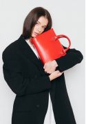Жіноча шкіряна сумка Fancy червона (TW-Fency-red-ksr) - фото