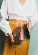 Жіноча шкіряна сумочка Yoko оливкова (TW-Yoko-olive) - фото