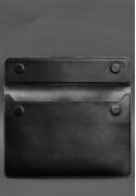Фото Шкіряний чохол-конверт на магнітах для ноутбука Універсальний Чорний (BN-GC-25-g)