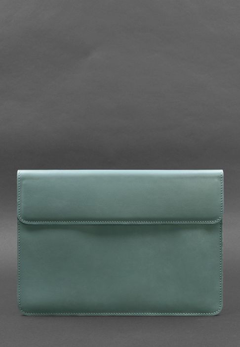 Кожаный чехол-конверт на магнитах для MacBook 13 Бирюзовый