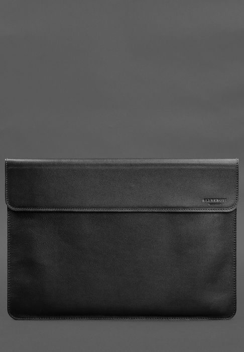 Кожаный чехол-конверт на магнитах для MacBook 15 дюйм Черный