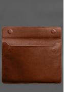 Кожаный чехол-конверт на магнитах для MacBook 15 дюйм Светло-коричневый - Фото 3 