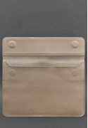 Фото Шкіряний чохол-конверт на магнітах для MacBook 16 дюйм Світло-бежевий (BN-GC-11-light-beige)