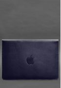 Фото Шкіряний чохол-конверт на магнітах для MacBook 15 дюйм Темно-синій (BN-GC-11-navy-blue)