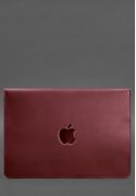 Фото Шкіряний чохол-конверт на магнітах для MacBook 15 дюйм Бордовий Crazy Horse (BN-GC-11-vin-kr)